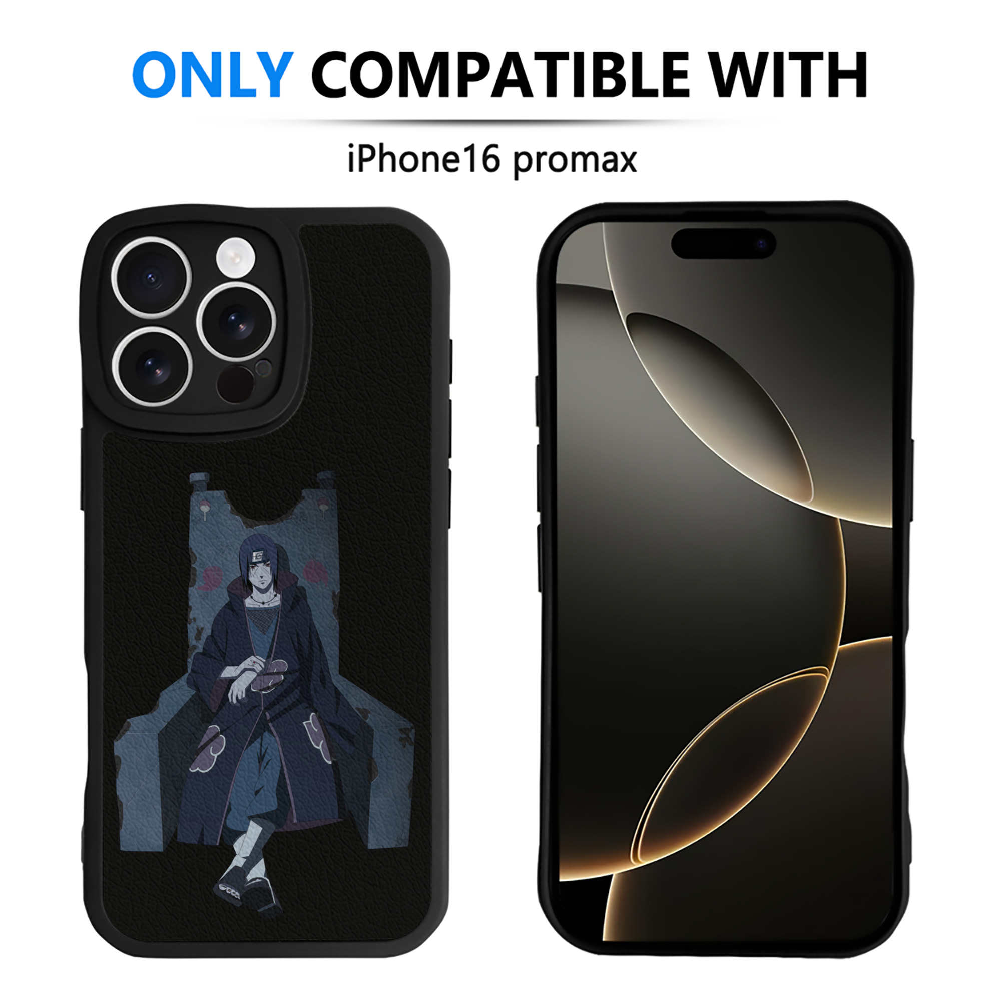 （画像用） NARUTO -ナルト- うちは イタチ Uchiha Itachi 【iPhone 16シリーズ対応】シリコンスマホケース（レザー調） 材質：シリコン